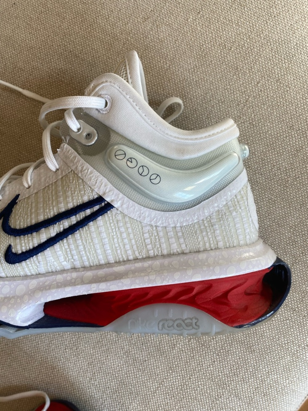 Nike Air Zoom GT Jump 2 Men’s Sneakers with Navy Swoosh and Red Accents - Picture 10 of 12